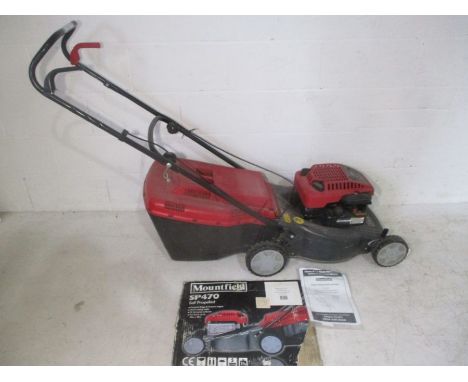A Mountfield SP470 self propelled petrol rotary lawnmower.