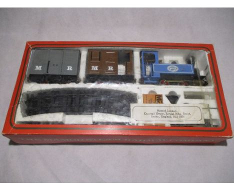 A boxed Mamod Steam Railway Company set with blue tank engine