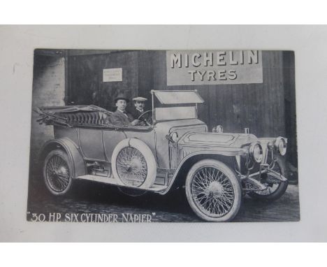 A Napier 30HP six-cylinder motor car advertising postcard, sent to prospective customers by the Neath & District Automobile C