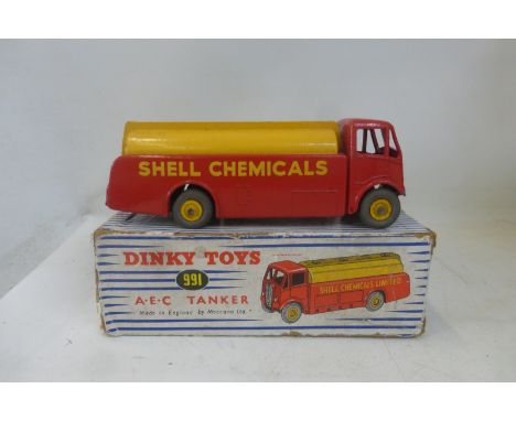 DINKY TOYS - AEC Tanker, no. 991, good condition; striped box fair.