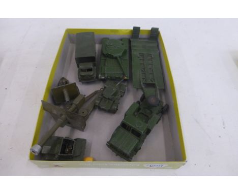 DINKY TOYS - a quantity of military vehicles including a Mighty Antar tank transporter and tank.