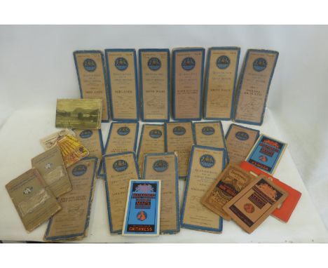 An assortment of 1945-1946 Ordnance Survey quarter inch maps of Great Britain, 6-12, including duplicates; also RAC and Barth