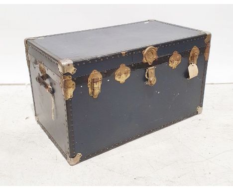 Blue travel trunk