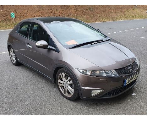 Honda Civic EX GT I-VTEC 1.8 (1799cc) in silver, mileage  87,510, manual, 6 speed gearbox, registration number JE08JCE, 9 Hon