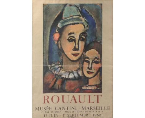 Original vintage art exhibition poster - Georges Rouault, 1960 at Musée Cantini - Marseillepublished by Mourlot76 x 44cm
