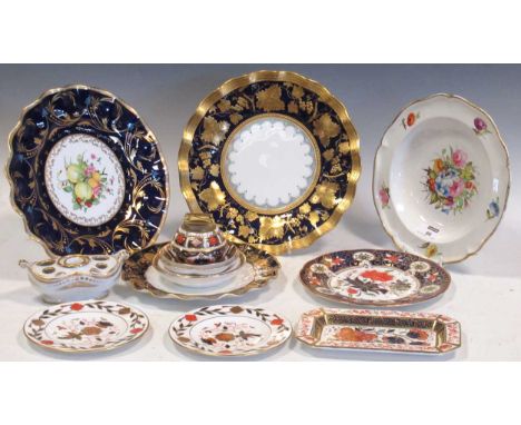 A group of Royal Crown  Derby porcelain decorated by John Mclaughlin, to include a cabinet plate painted with fruit, another 