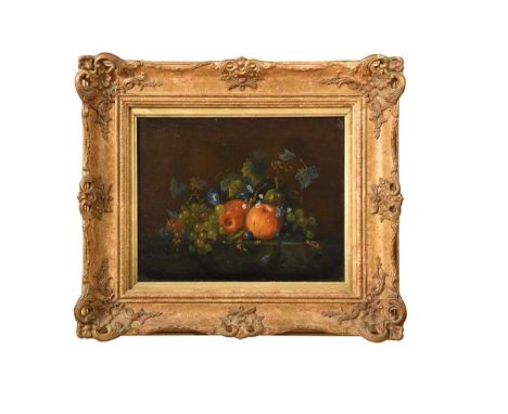 Continental School, 1891 A pair of still lifes of fruiteach signed and dated 'van Logg '91' (lower left and right)oil on pane