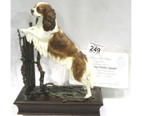 Albany Fine Arts ceramic Cavalier King Charles Spaniel limited edition 140/250 by Neil Campbell, H: 23 cm. No cracks, chips o