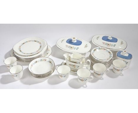 Royal Doulton part tea and dinner service, "Pastorale", consisting of cups, saucers, jugs, serving dishes, plates, etc. H. 50