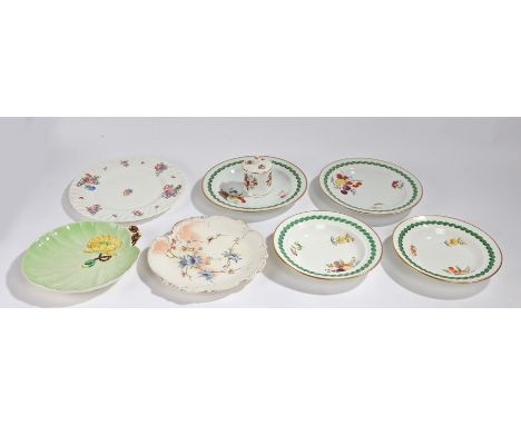 Mixed ceramics to include, Fortnum and Mason preserve pot, Carlton Ware lily pad plate, Coalport fruit decorated bowls, Minto