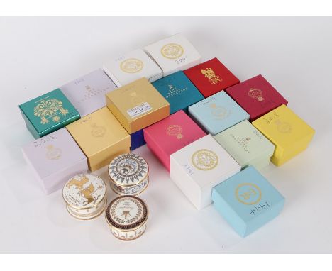 Quantity of mostly The Royal Collection Trust bone china trinket boxes, some with original boxes (qty)