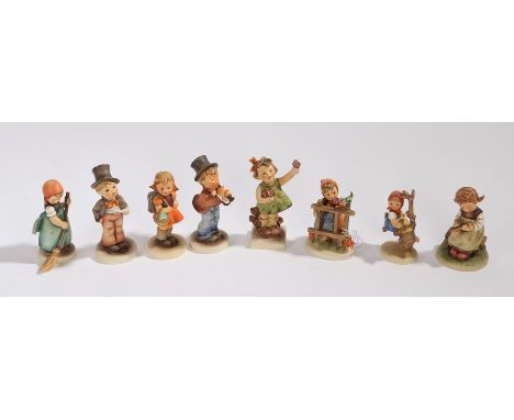 Collection of eight Goebel figures, to include 'Signs of Spring', 'Little Sweeper', 'Serenade', 'Busy Student' etc. (8)
