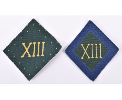 2x Somerset Light Infantry Cloth Formation Signs, both being printed diamond examples. Two variations. (2 items) 