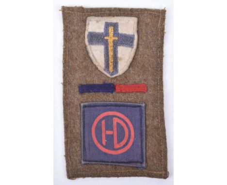 WW2 British 2nd Army Royal Artillery 51st Highland Division Battle Dress Combination Insignia, being embroidered 2nd army for