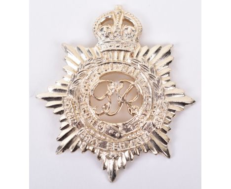 Rare Trial Pattern George VI Royal Army Service Corps Anodised Cap Badge, produced without a slider fitting. 