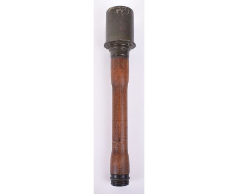 Inert WW2 German Stick Grenade, fine example with the wooden shaft being marked and 1940 dated. Grenade head retains much of 
