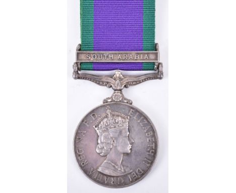 Elizabeth II General Service Medal (1962) Royal Artillery, with single clasp South Arabia, awarded to “23978945 GNR C G TUBB 