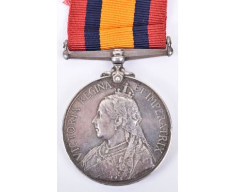 Queens South Africa Medal HMS Beagle Royal Navy, fine no clasp example awarded to “F F HILLS STO HMS BEAGLE”. Medal remains i