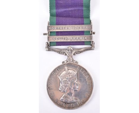 Elizabeth II General Service Medal (1962) Royal Horse Artillery, with two clasps, South Arabia and Northern Ireland, awarded 