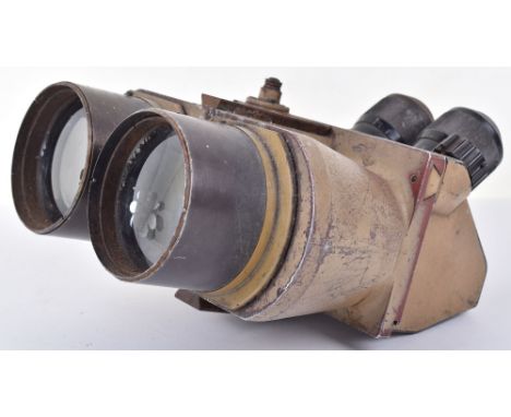 WW2 German Tropical Camouflaged 10x80 Field Glasses, fine untouched pair of the large Artillery field binoculars which retain