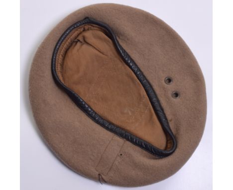 1962 Special Air Service / Artists Rifles Beret, fine example of the beige beret worn by the regiment. Tan cloth lining to th