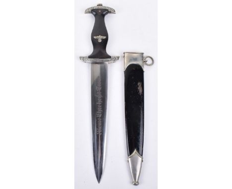 Rare Personalised Transitional SS Enlisted Mans Dress Dagger by Carl Eickhorn, superb quality example of a transitional patte