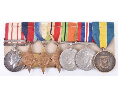 Naval General Service and WW2 Campaign Medal Group of Seven, consisting of George VI Naval General Service medal with single 