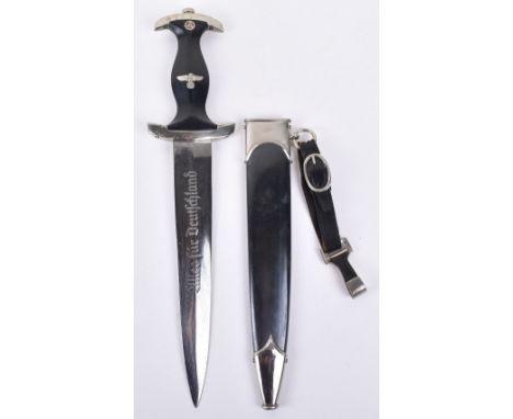 Third Reich SA Marine Dress Dagger, good untouched example with dyed black wooden handle which is fitted with SA eagle and en