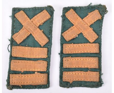 2x WW1 Somerset Light Infantry Formation Signs, interesting pair of formation signs being ribbon “X’s” above three ribbon bar