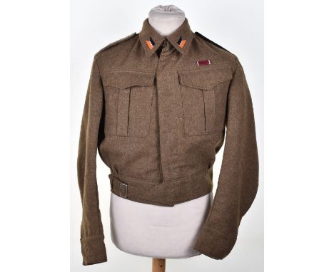 WW2 Polish 2nd Armoured Regiment 2nd Armoured Division Battle Dress Blouse, fine walking out battle dress with Polish rank in