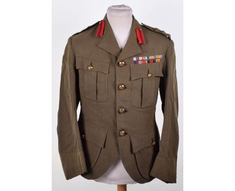 Historically and Regimentally Important WW2 Service Dress Tunic Attributed to Colonel Leslie Reginald Hulls Military Cross &a