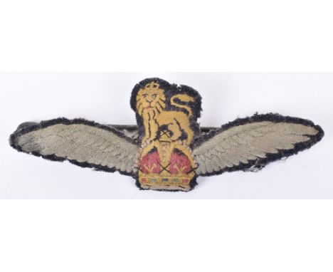 WW2 British Army Air Corps Glider Pilots Wing, fine uniform removed example of a padded embroidered tunic wing worn by a Glid