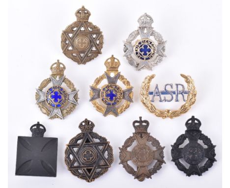 Grouping of Army Chaplains Department &amp; Royal Army Chaplains Department Cap Badges, plus anodised Army Scripture Readers 