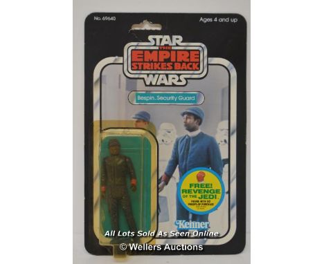 *VINTAGE 1982 STAR WARS EMPIRE STRIKES BACK BESPIN SECURITY GUARD MINT ON CARD W/ REVENGE OF THE JEDI MAIL AWAY OFFER [LQD208