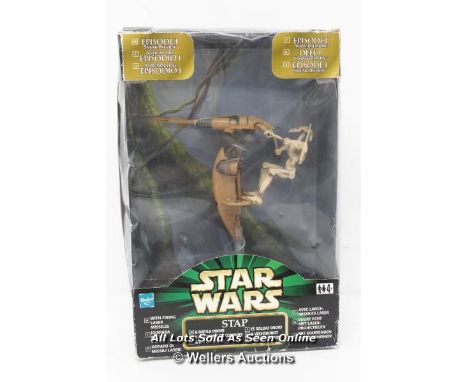STAR WARS - EPISODE 1 SNEAK PREVIEW STAP WITH BATLE DROID 3.75" SCALE TOY, UN-OPENED, 1999