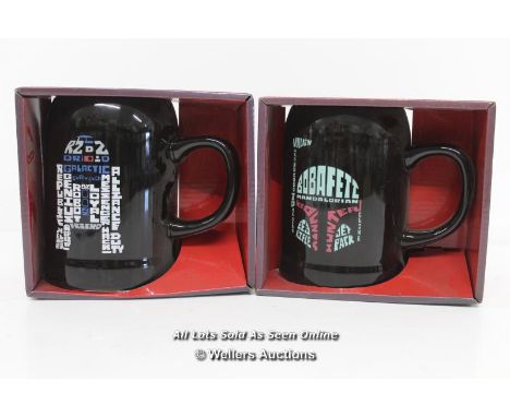 2X NEW STARWARS CERAMIC STEINS