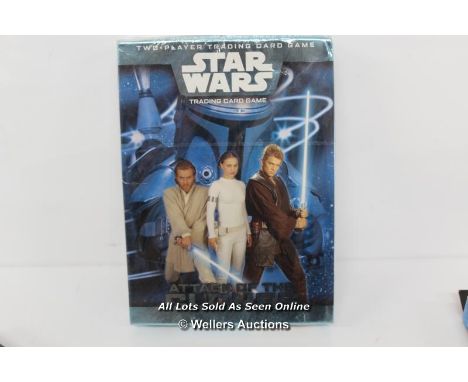 STAR WARS ASSORTED COLLECTIBLE CARDS, INCLUDING ATTACK OF THE CLONES 2 PLAYED TRADING CARD GAEM SEALED, HEROS AND VILLIANS PL