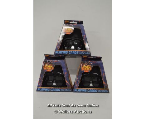 3X STAR WARS DARTH VADER PLAYING CARD SETS - NEW