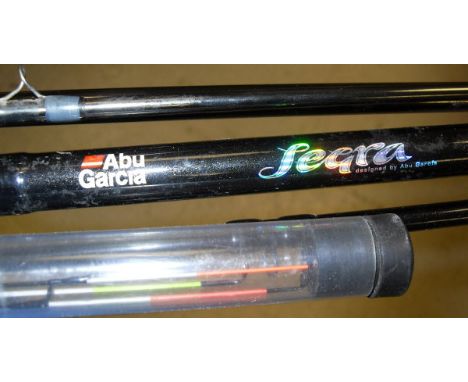 An ABU "Segra" two piece quiver rod and a Titanium 300 two piece fly rod