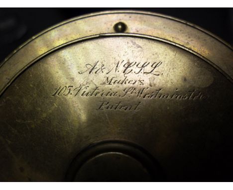 An Army & Navy Hercules style brass fly reel