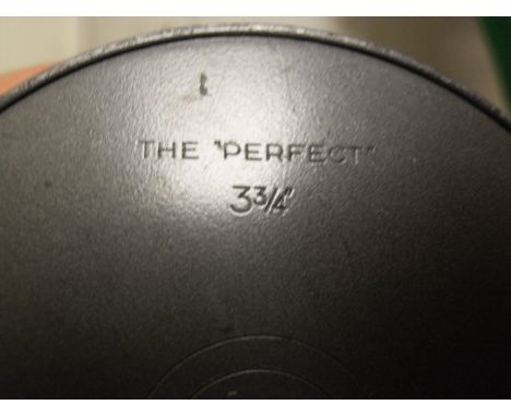 A Hardy "Perfect" 3¾" diameter salmon fly reel with leather pouch   CONDITION REPORTS  There is rubbing and wear to the paint