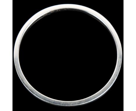 GEORG JENSEN - a Danish modernist sterling silver plain form slave bangle, model no. 51A, band width 3.4mm, internal circumfe