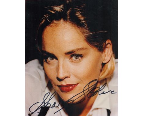 Sharon Stone signed 10x8 colour photo. Sharon Vonne Stone (born March 10, 1958) is an American actress. Known for primarily p