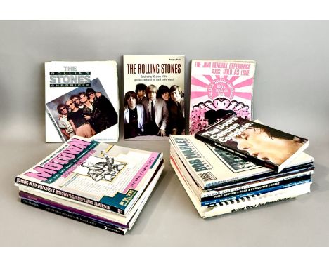 A collection of rock, guitar and reggae music score and related books - including The Doors; Cream; The Jimi Hendrix Experien