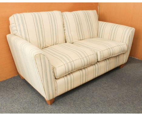 A Laura Ashley two seater sofa - 167cm long, 92cm deep, 78cm to top of back.