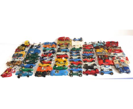 A large collection of Scalextric cars - mostly 1960s-80s, plus a few later, all used and unboxed, some missing parts, all unt