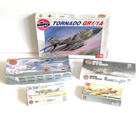 A collection of thirty-three Airfix scale model aircraft kits - 1/72 and one 1/48 scale (Tornado GR1/1A), 1970s to modern, mo