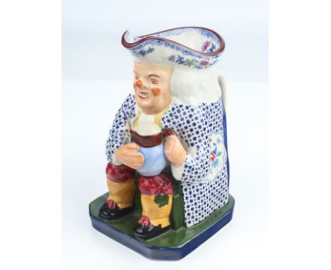 A 19th century Copeland late Spode Toby jug - brown printed factory mark, with pearlware type glaze, 16.3cm high.