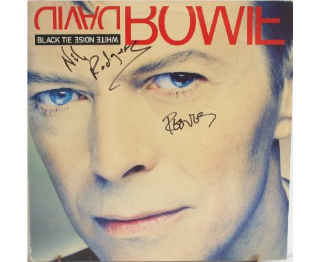 Vinyl / Autograph - David Bowie &ndash; Black Tie White Noise. Original EU 1993 1st pressing LP album on Arista Records, 7432