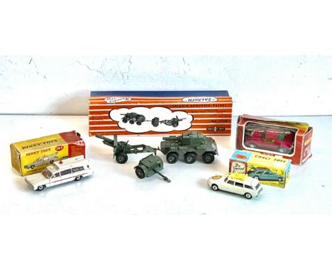 Four boxed 1960s-70s diecast toys by Corgi, Matchbox, Dinky and Crescent Toys - comprising a Crescent 2154 Saladin Armoured P